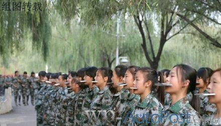 郑州一高校的军训图片网上疯传