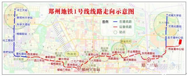 迄今为止最准确的郑州地铁1到5号线的站点设置和开通时间