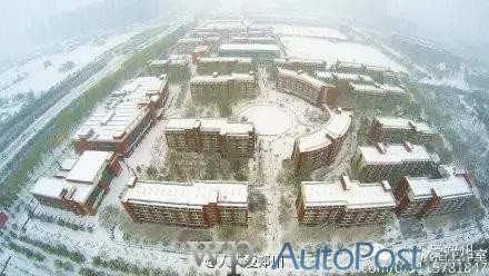 美！2015郑州初雪210米高空航拍