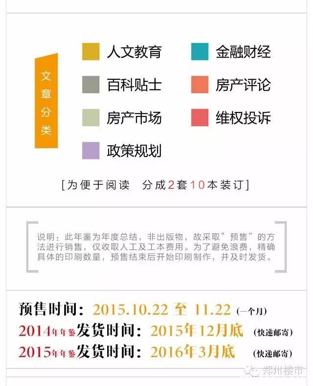 《郑州楼市·2014-2015年鉴》预售，是知识更是收藏品！