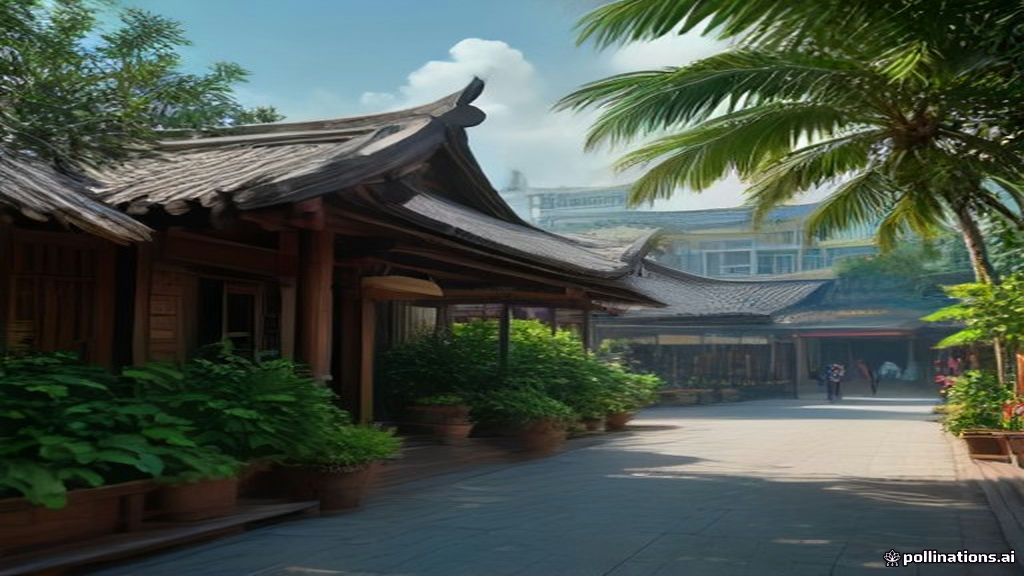 东南亚森系开放式城市奥莱街区示意配图