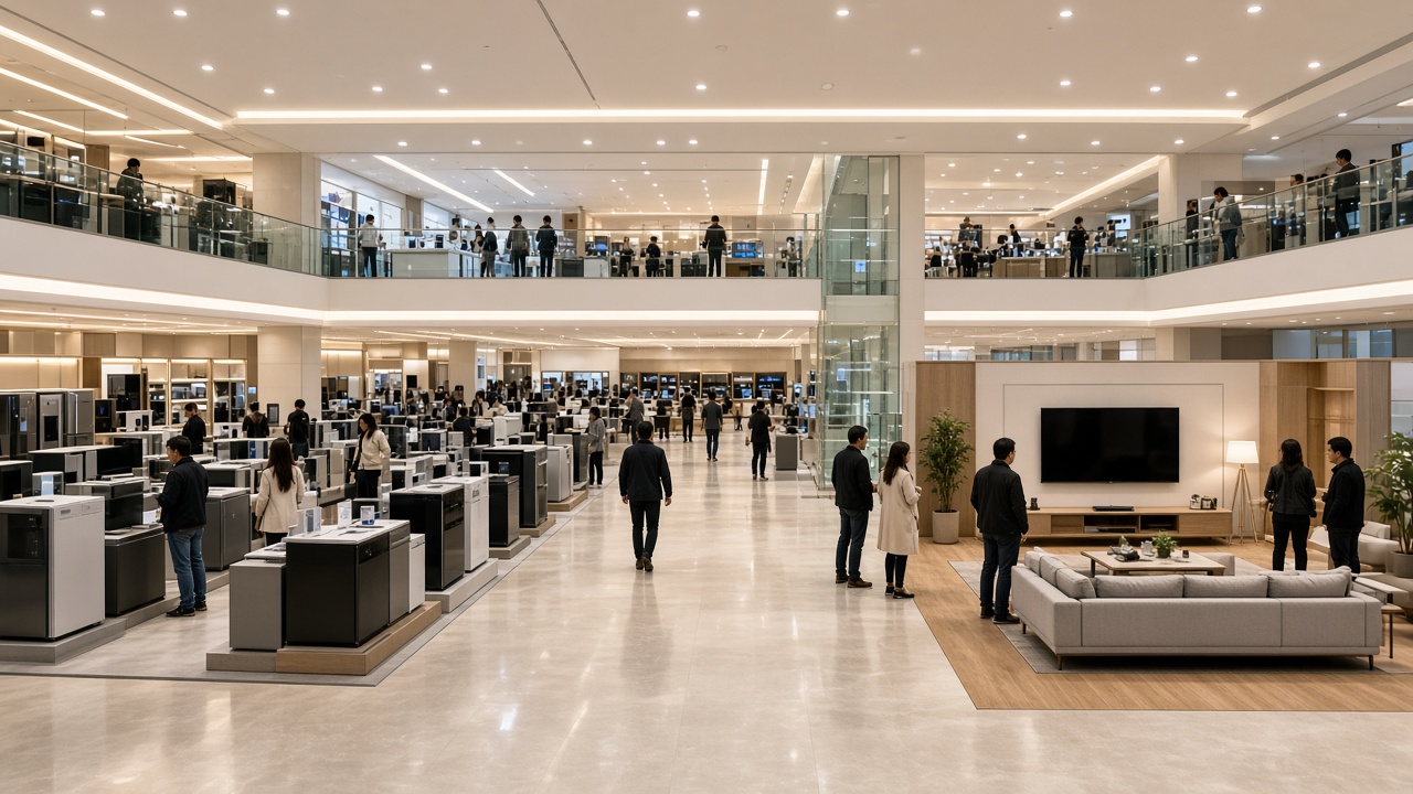 京东MALL郑州店内家电与3C体验场景