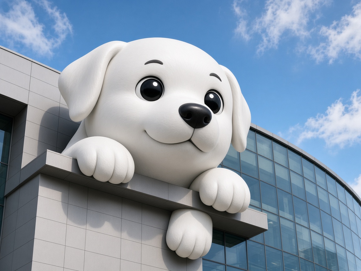 京东MALL河南首店门口巨型JOY装置